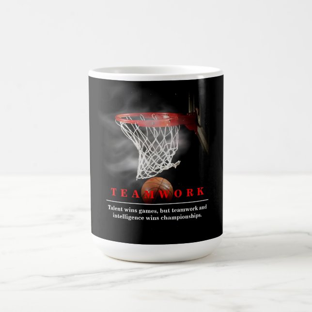 Caneca De Café Teamwork Basketball Motivational Inspirational (Centro)
