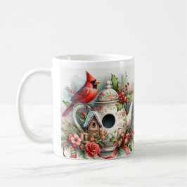 Caneca De Café Teapot Birdhouse Cardinal 6