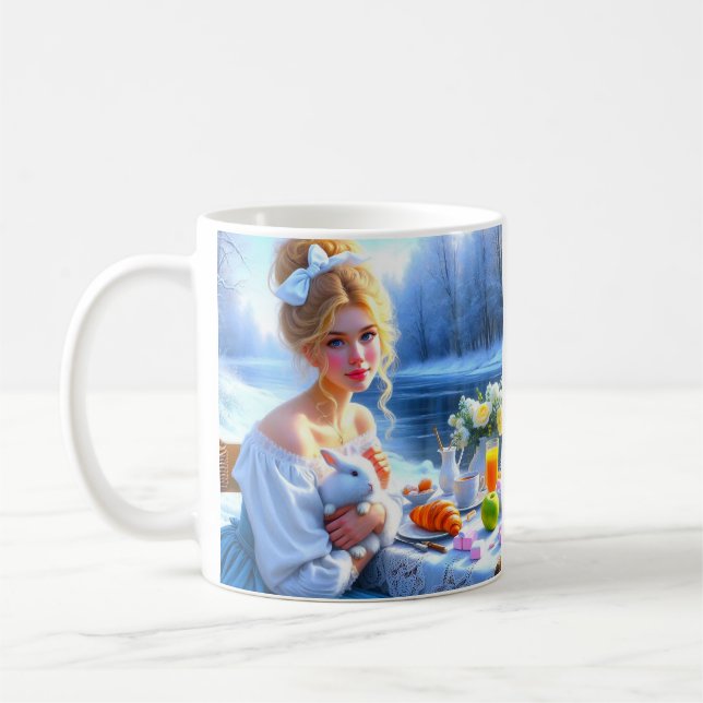 Caneca De Café - Teatime avec Alice et son lapin (Esquerda)