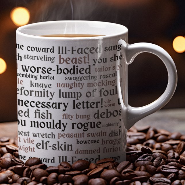 Caneca De Café Teatro de Professores Ingleses Fim da Escola Shake (shakespeare insults mug
)