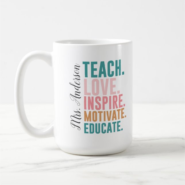 Caneca De Café Techer Inspirational Gift Mug (Esquerda)