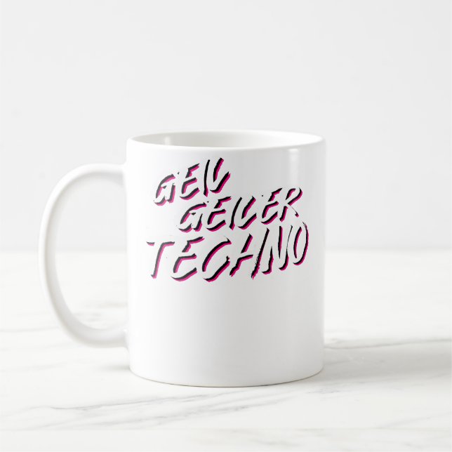 Caneca De Café Techno Edm House Música Ácida Electro (Esquerda)