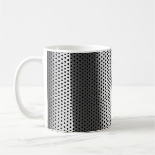 Caneca De Café Tecido branco e preto de ponto polca