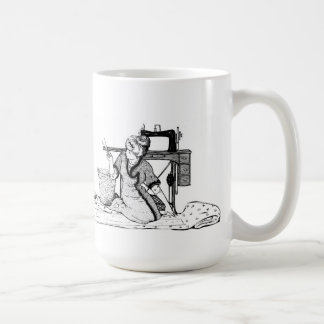 Caneca De Café Tecido do corte da mulher - amor de I para sew a