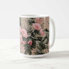 Caneca De Café Tecido Floral Tradicional Foto