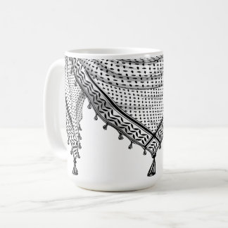 Caneca De Café Tecido Tradicional do Keffiyeh Scarf Palestino