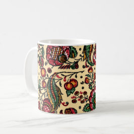 Caneca De Café Tecido Vintage Indian Cotton Chintz