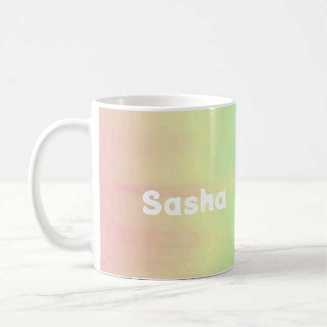 Caneca De Café Tecla de mesclagem de cor de nome personalizado (Esquerda)