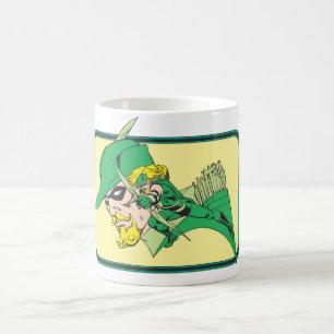 Caneca De Café Tecla de seta verde