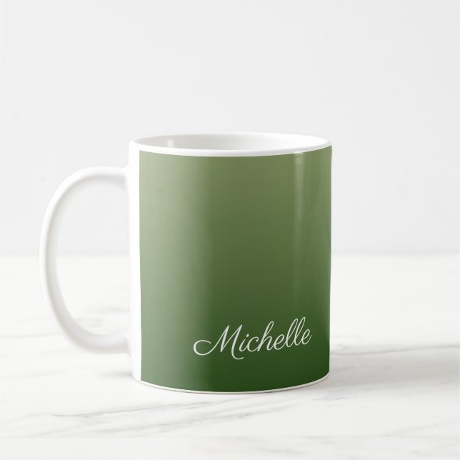 Caneca De Café Tecla verde personalizada (Esquerda)