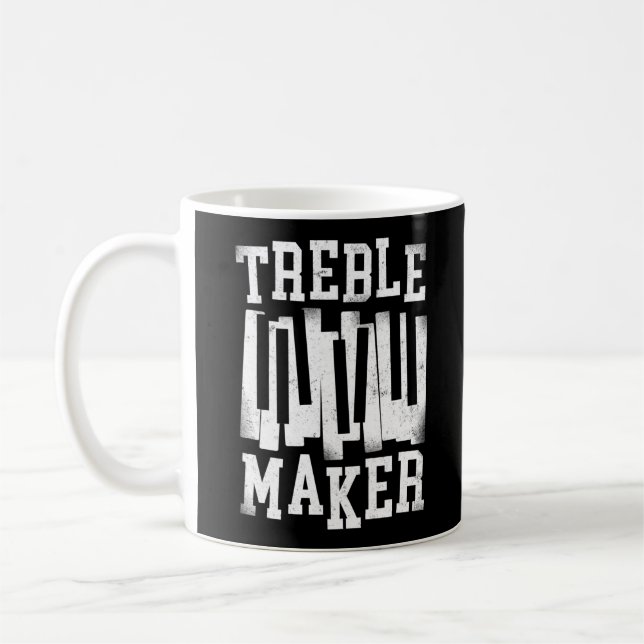 Caneca De Café Teclado Piano Pianista Treble Maker (Esquerda)
