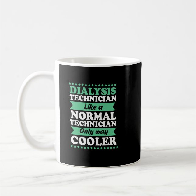 Caneca De Café Técnica de Hemo Tech Nefrologia Engraçado Diálise (Esquerda)
