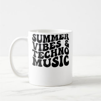 Caneca De Café Técnica de Música Techno Edm Rave Praia Verão