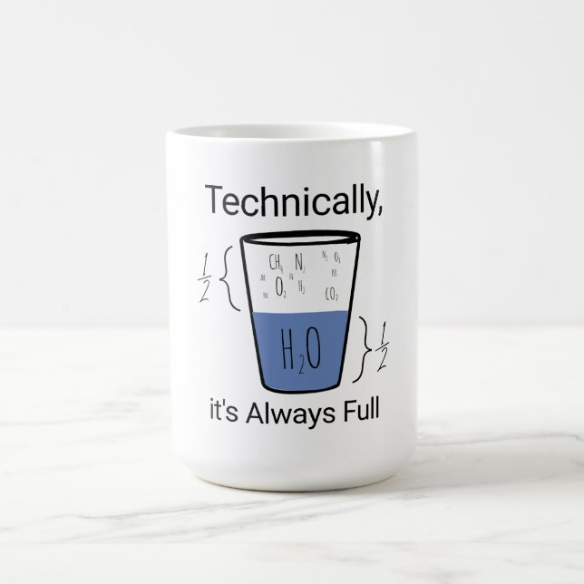 Caneca De Café Tecnicamente, é sempre cheio (Centro)