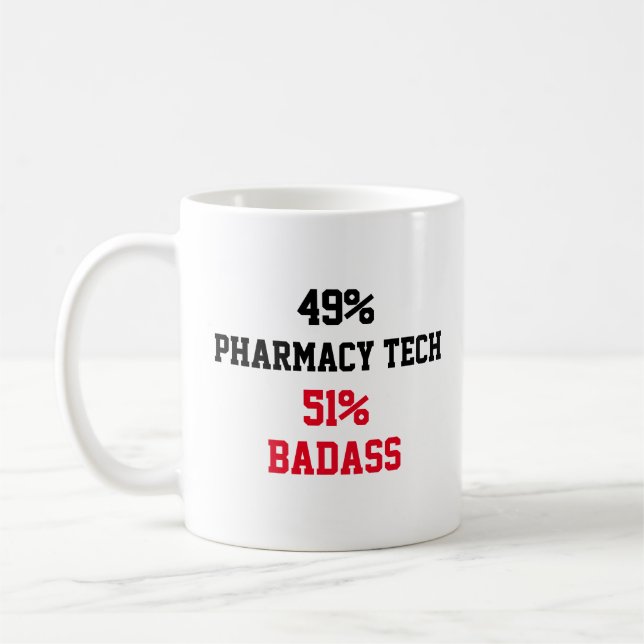 Caneca De Café Técnico de Farmácia Badass (Esquerda)