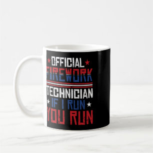 Caneca De Café Técnico de Fogos de Artifício 4 de Julho Divertido