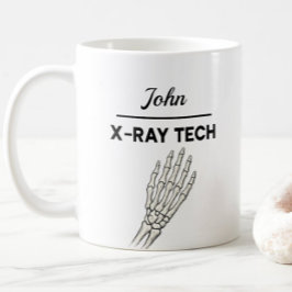Caneca De Café TÉCNICO DE RAIO-X Nome Personalizado Radiografia