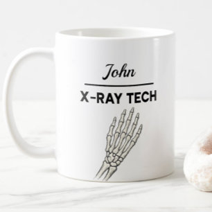 Caneca De Café TÉCNICO DE RAIO-X Nome Personalizado Radiografia