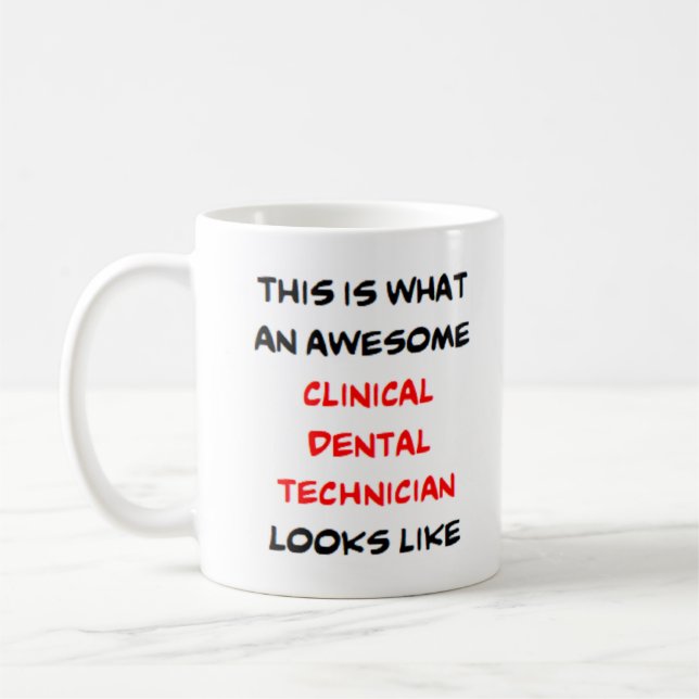 Caneca De Café técnico dentário clínico, incrível (Esquerda)