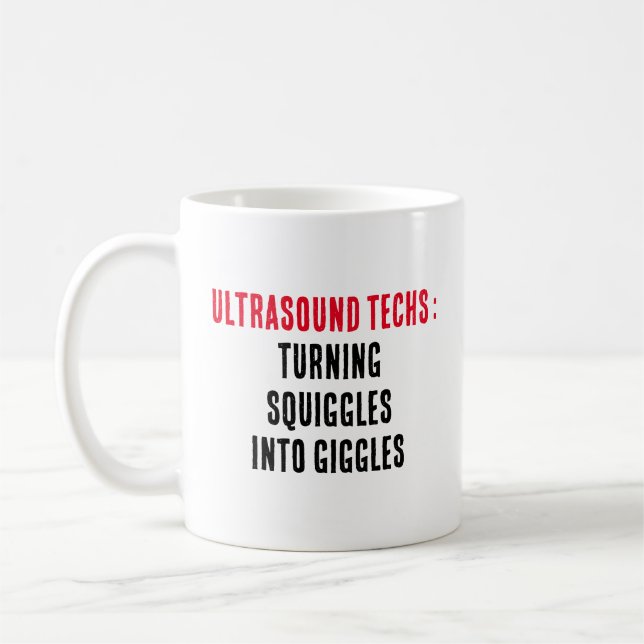 Caneca De Café Técnicos de ultrassom: Transformando rabiscos em r (Esquerda)