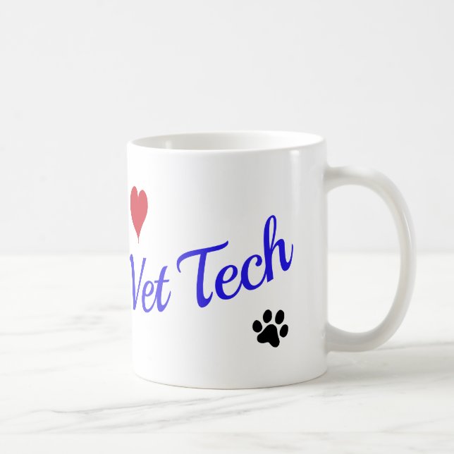 Caneca De Café Tecnologia do veterinário - a pata imprime em meu (Direita)