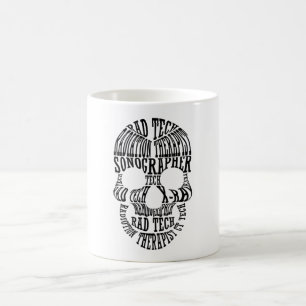 Caneca De Café Tecnologia Rad Tech Skull Xray Radiology Tech