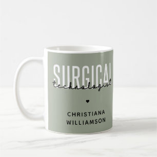 Caneca De Café Tecnologia Surgical de Nome Personalizado Tecnolog
