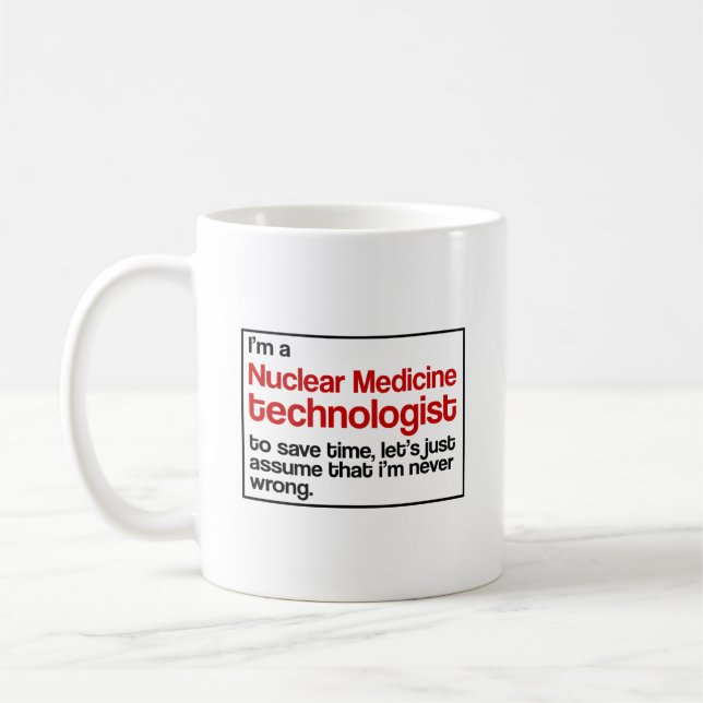 Caneca De Café Tecnólogo nuclear da medicina (Esquerda)
