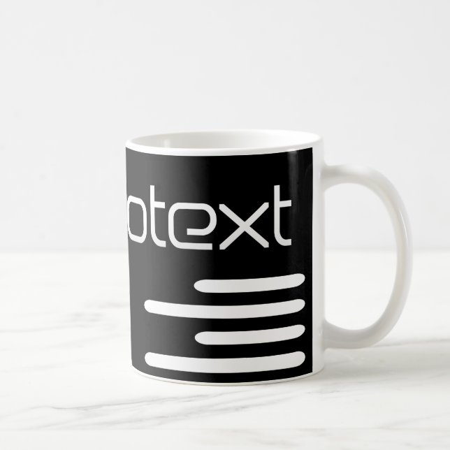 Caneca De Café Tecnotexto Legal Tecnologia Texto Preto (Direita)