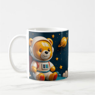 Caneca De Café Teddy Astronauta Brilhante