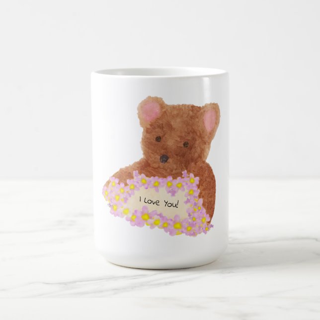 Caneca De Café Teddy Bear - Eu te amo! Coffee Mug (Centro)