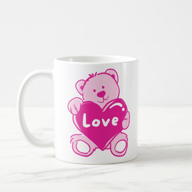 Caneca De Café Teddy Bear Love Mug (Esquerda)