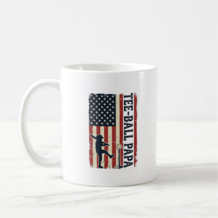 Caneca De Café Tee Ball Papai Bandeira Americana Camisa Vintage D