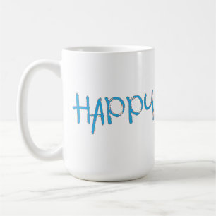 Caneca De Café Tee FELIZ - Gráfico Colorido   Legal
