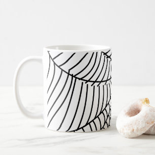 Caneca De Café Teia de Aranha Preta e Branca