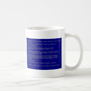 Caneca De Café Tela azul da morte