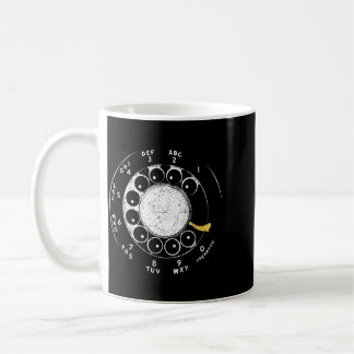 Caneca De Café Telefone Antigo Rotativo Dial Retro Opvior Gráfico