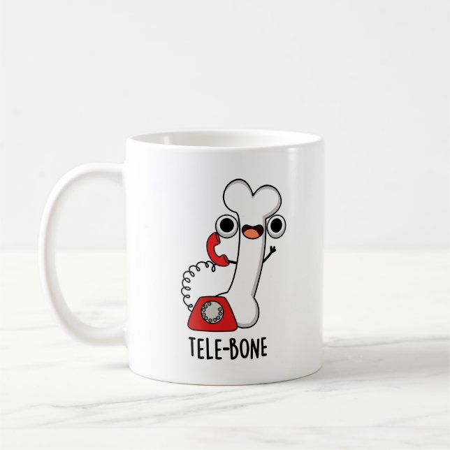 Caneca De Café Telefonema telefônico com osso fino (Esquerda)