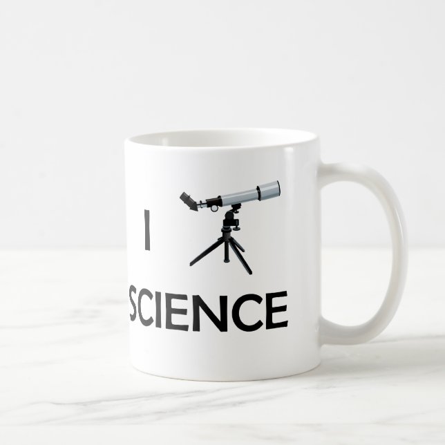 Caneca De Café Telescópio da ciência do amor (Direita)