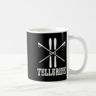 Caneca De Café Telluride Colorado esquiador esquiando bastões des