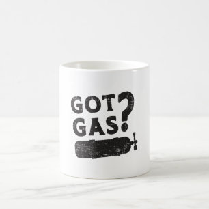 Caneca De Café Tem Gás Scuba Mergulhando No Oceano de Mergulho P