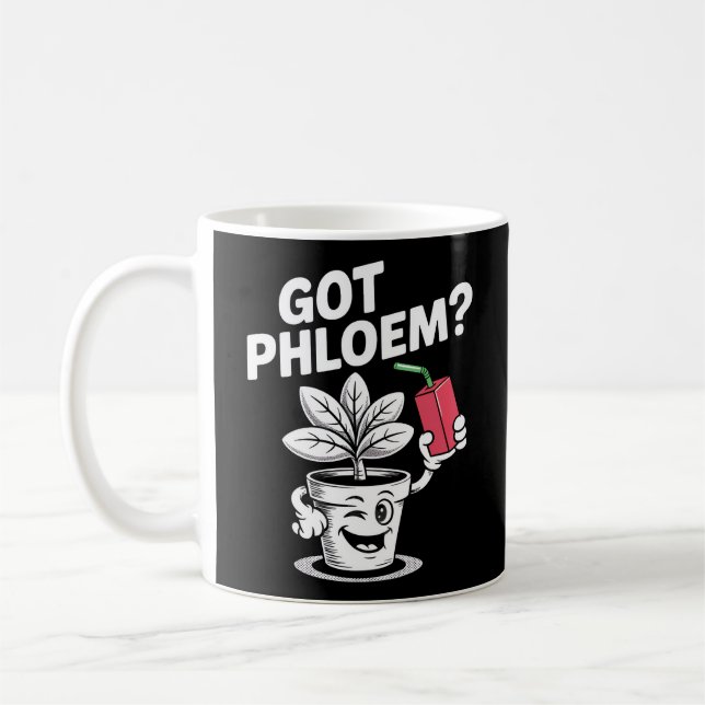 Caneca De Café Tem o Phloem? Engraçado de Sumo de Plantas (Esquerda)
