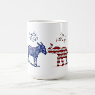 Caneca De Café Tema das Eleições Engraçadas Pro Democratas Biden