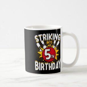 Caneca De Café Tema De Boliche De Aniversário 5 tocando No Aniver