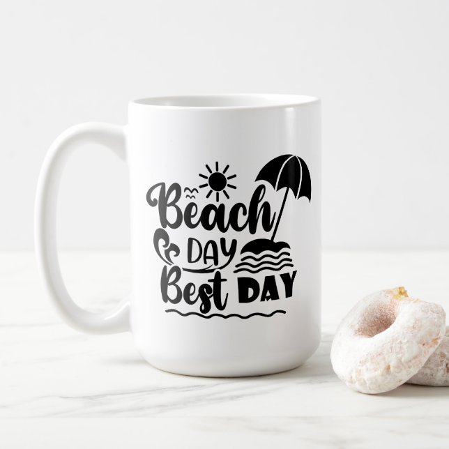 Caneca De Café Tema de Férias de Verão (Com Donut)