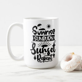 Caneca De Café Tema de Férias de Verão