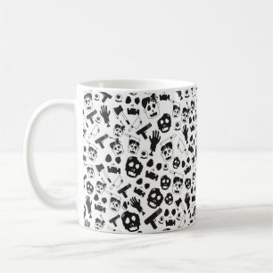 Caneca De Café Tema de fundo do padrão sem costura da vintage zo