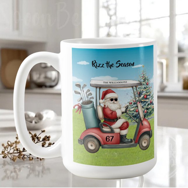 Caneca De Café Tema de Golfe Rizz a Temporada 67 Nome (Criador carregado)