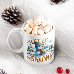 Caneca De Café Tema de Natal Deixar Neve Bonito Neve