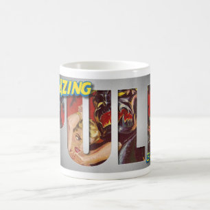 CANECA DE CAFÉ TEMA DE REVISTA PULP VINTAGE